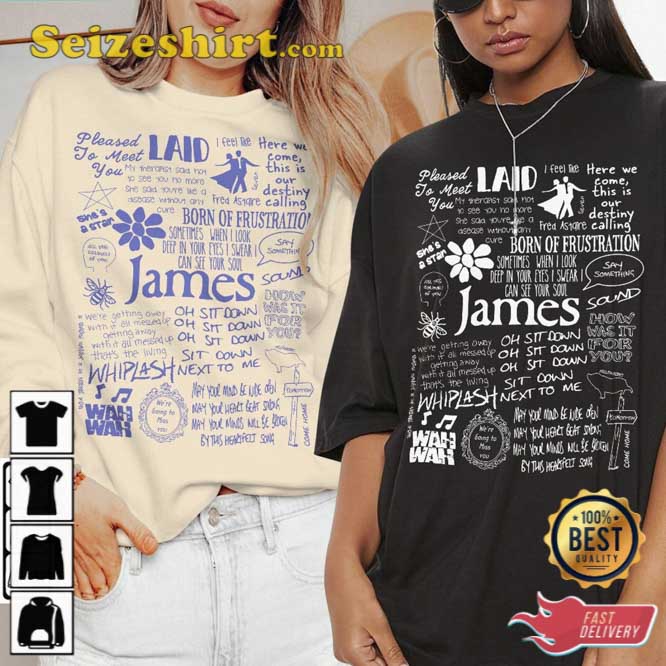 James Doodle Art Lyric Album Song Music T-Shirt James Doodle Art Lyric Album Song Music T-Shirt