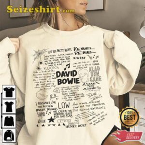 David Bowie Lyric Album Song Music Band T Shirt 2.jpg