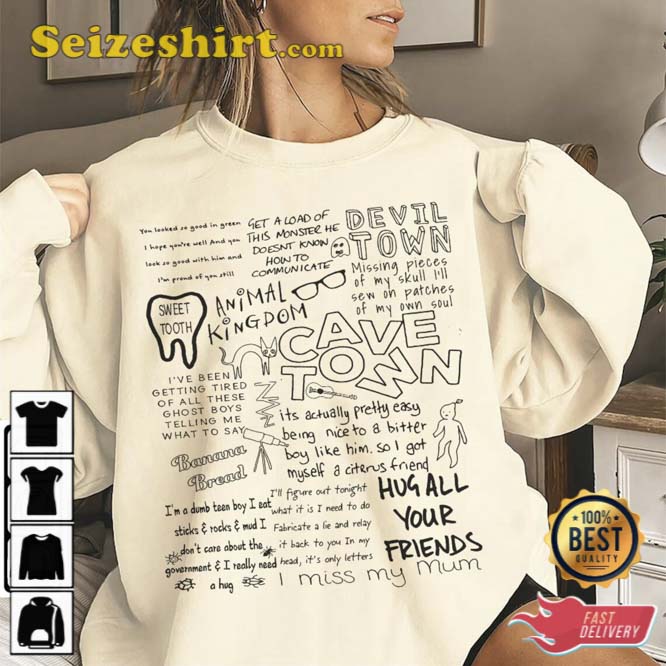 Cave Town Lyric Album Song Music T-Shirt Cave Town Lyric Album Song Music T-Shirt