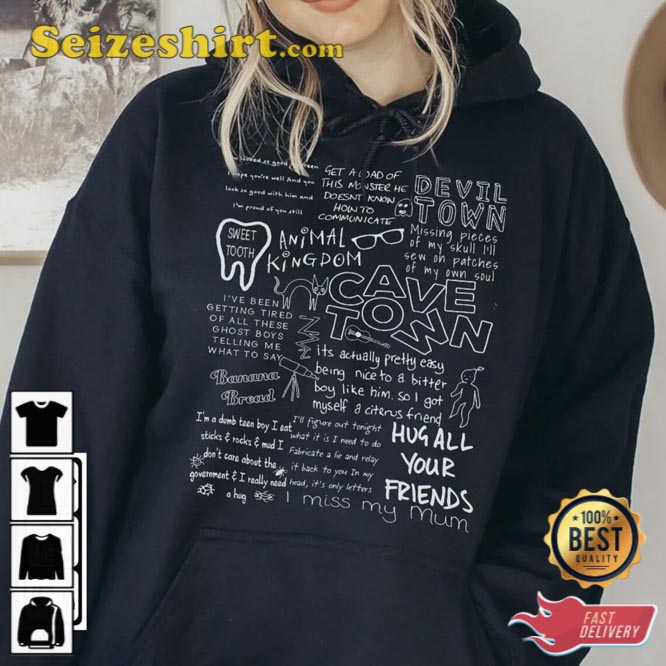 Cave Town Lyric Album Song Music T-Shirt Cave Town Lyric Album Song Music T-Shirt