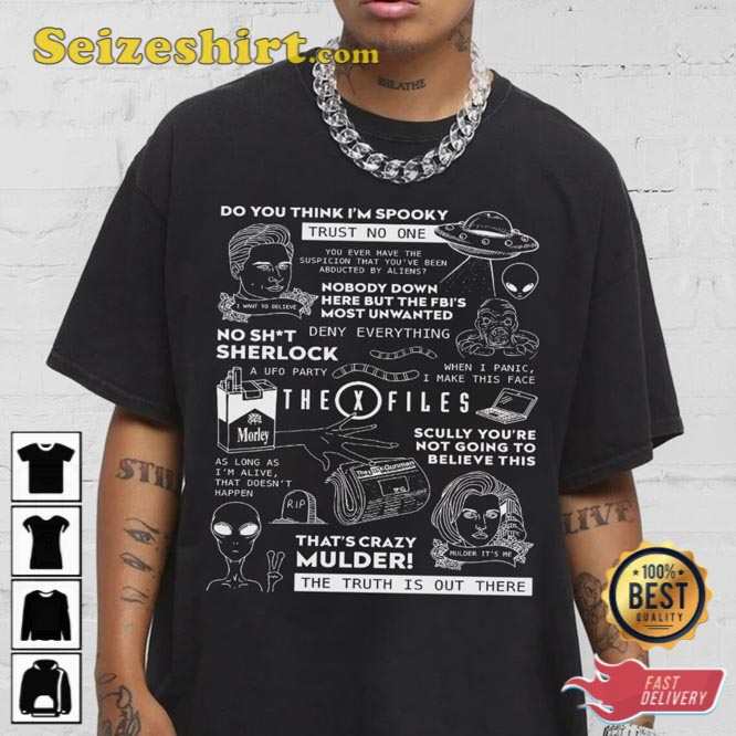 The X Files Lyric Album Song Music T-Shirt The X Files Lyric Album Song Music T-Shirt