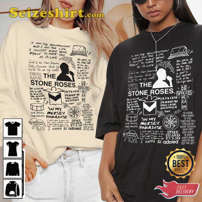 The Stone Roses Lyric Album Song Music Band T-Shirt The Stone Roses Lyric Album Song Music Band T-Shirt