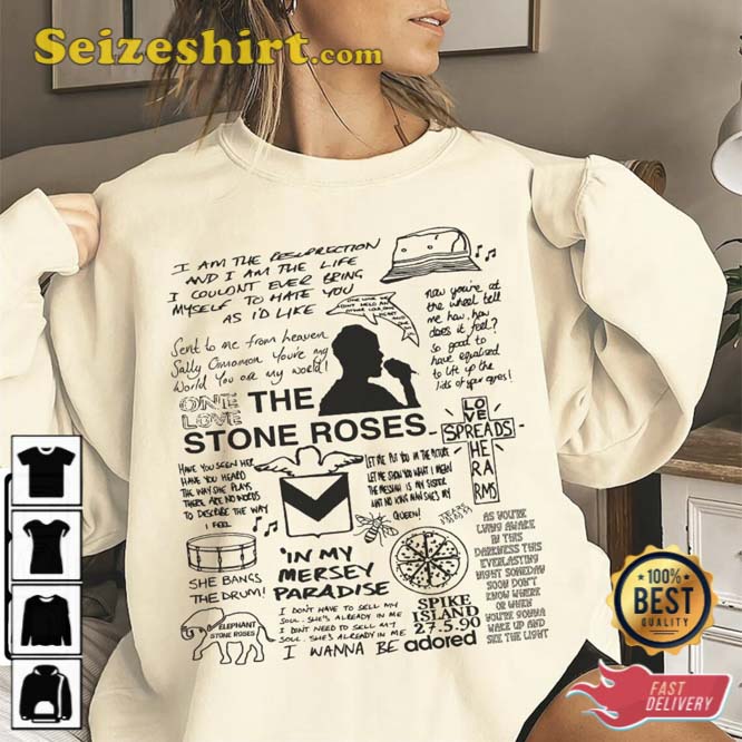 The Stone Roses Lyric Album Song Music Band T-Shirt The Stone Roses Lyric Album Song Music Band T-Shirt