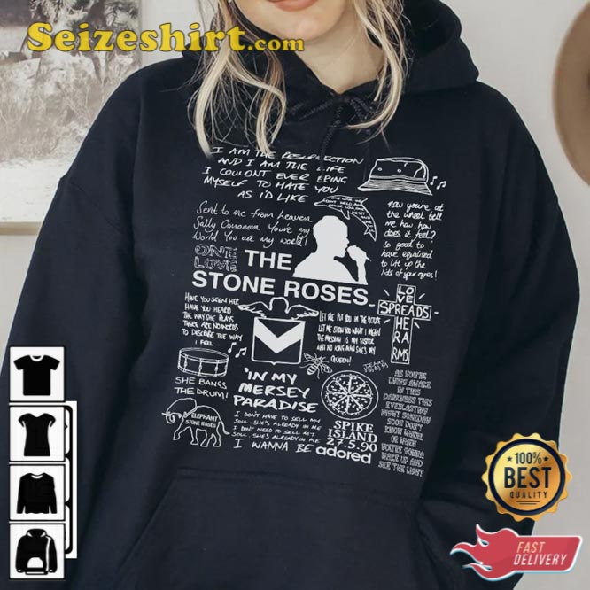 The Stone Roses Lyric Album Song Music Band T-Shirt The Stone Roses Lyric Album Song Music Band T-Shirt