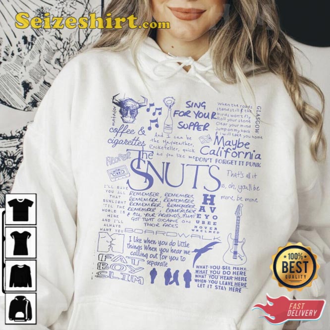 The Snuts Doodle Art Lyric Album Song Music T-Shirt The Snuts Doodle Art Lyric Album Song Music T-Shirt
