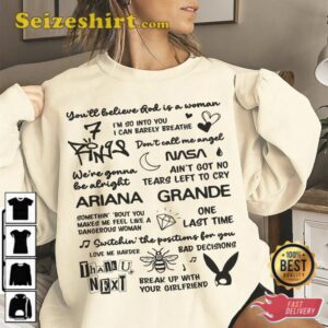 Ariana Grande Lyric Album Song Music T Shirt 2.jpg