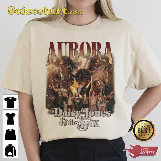 Daisy Jones The Six Aurora World Tour Band 70s Vintage Unisex T-Shirt Daisy Jones The Six Aurora World Tour Band 70s Vintage Unisex T-Shirt