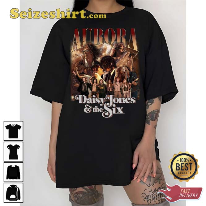 Daisy Jones The Six Aurora World Tour Band 70s Vintage Unisex T-Shirt Daisy Jones The Six Aurora World Tour Band 70s Vintage Unisex T-Shirt