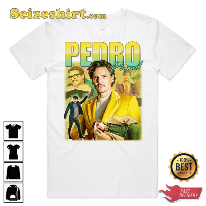 Pedro Pascal Movie Icon Vintage 90s Actor Gift Unisex Tee Shirt Pedro Pascal Movie Icon Vintage 90s Actor Gift Unisex Tee Shirt