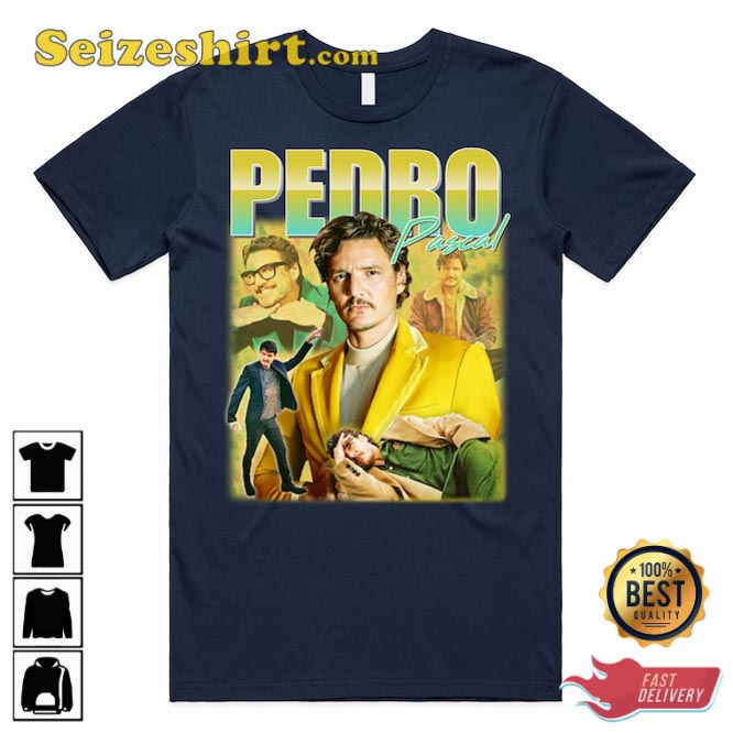Pedro Pascal Movie Icon Vintage 90s Actor Gift Unisex Tee Shirt Pedro Pascal Movie Icon Vintage 90s Actor Gift Unisex Tee Shirt