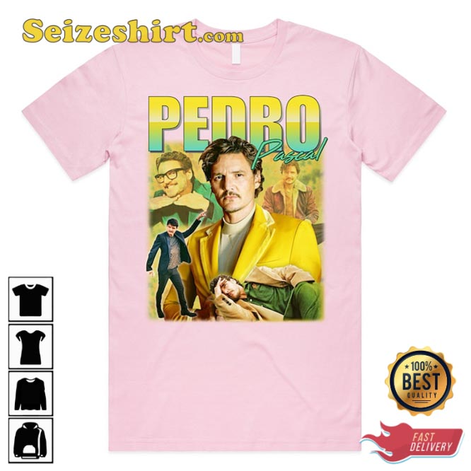 Pedro Pascal Movie Icon Vintage 90s Actor Gift Unisex Tee Shirt Pedro Pascal Movie Icon Vintage 90s Actor Gift Unisex Tee Shirt