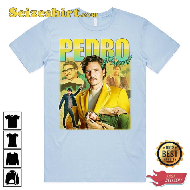 Pedro Pascal Movie Icon Vintage 90s Actor Gift Unisex Tee Shirt Pedro Pascal Movie Icon Vintage 90s Actor Gift Unisex Tee Shirt