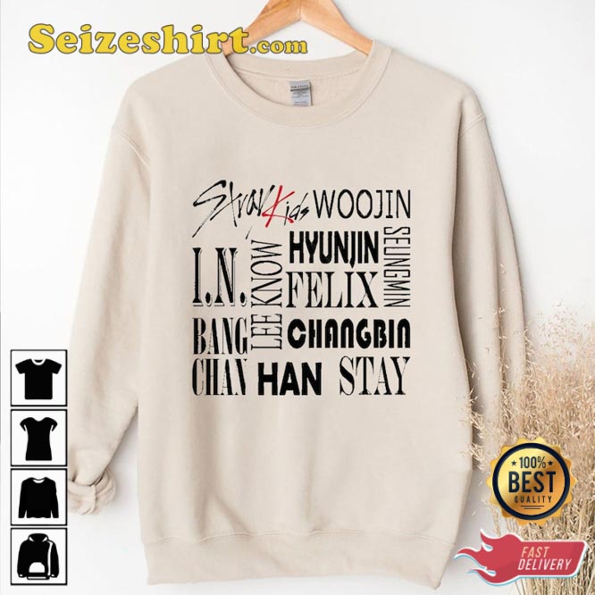 Members Collage Signature Stray Kids T-Shirt Members Collage Signature Stray Kids T-Shirt