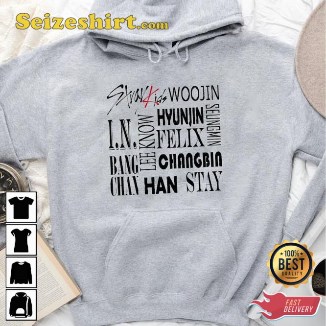 Members Collage Signature Stray Kids T-Shirt Members Collage Signature Stray Kids T-Shirt