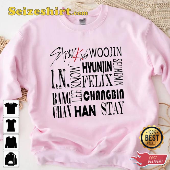 Members Collage Signature Stray Kids T-Shirt Members Collage Signature Stray Kids T-Shirt