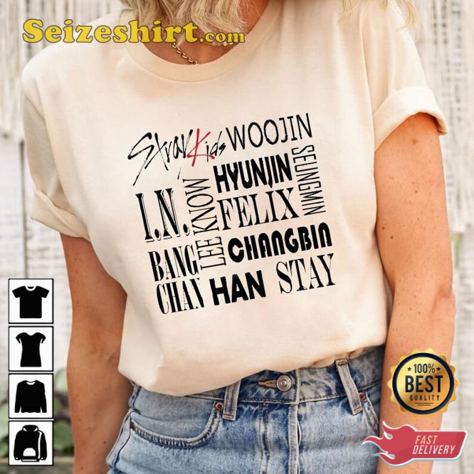 Members Collage Signature Stray Kids T-Shirt Members Collage Signature Stray Kids T-Shirt
