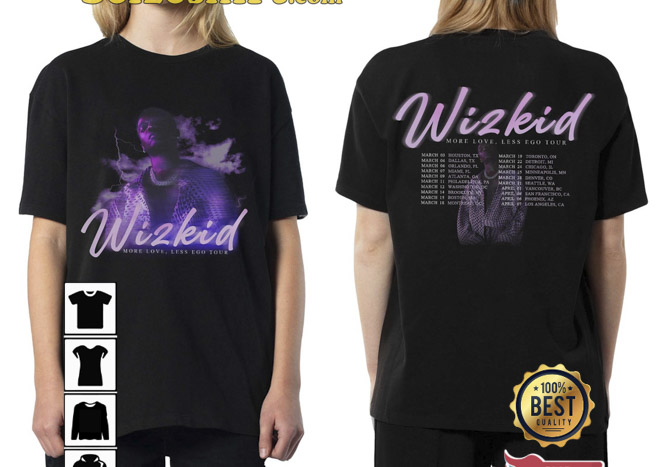 Wizkid 2026 Tour Double Side Shirt Wizkid 2026 Tour Double Side Shirt