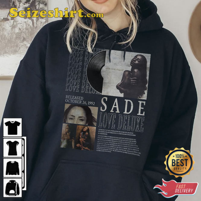 Vintage Bootleg Inspired Tee Sade Love Deluxe Vintage T-Shirt Vintage Bootleg Inspired Tee Sade Love Deluxe Vintage T-Shirt