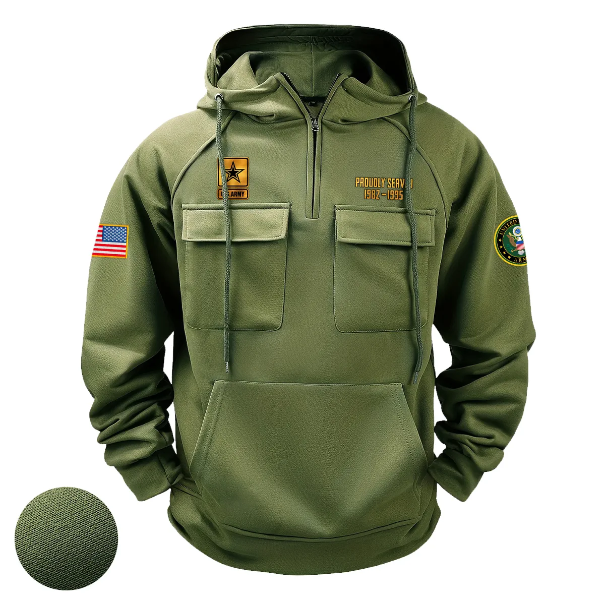 Personalized U.S. Army Tactical Quarter Zip Hoodie American Valor Edition Steadfast Brotherhood Gift for U.S. Army Veterans Army Green Personalized U.S. Army Tactical Quarter Zip Hoodie American Valor Edition Steadfast Brotherhood Gift for U.S. Army Veterans Army Green