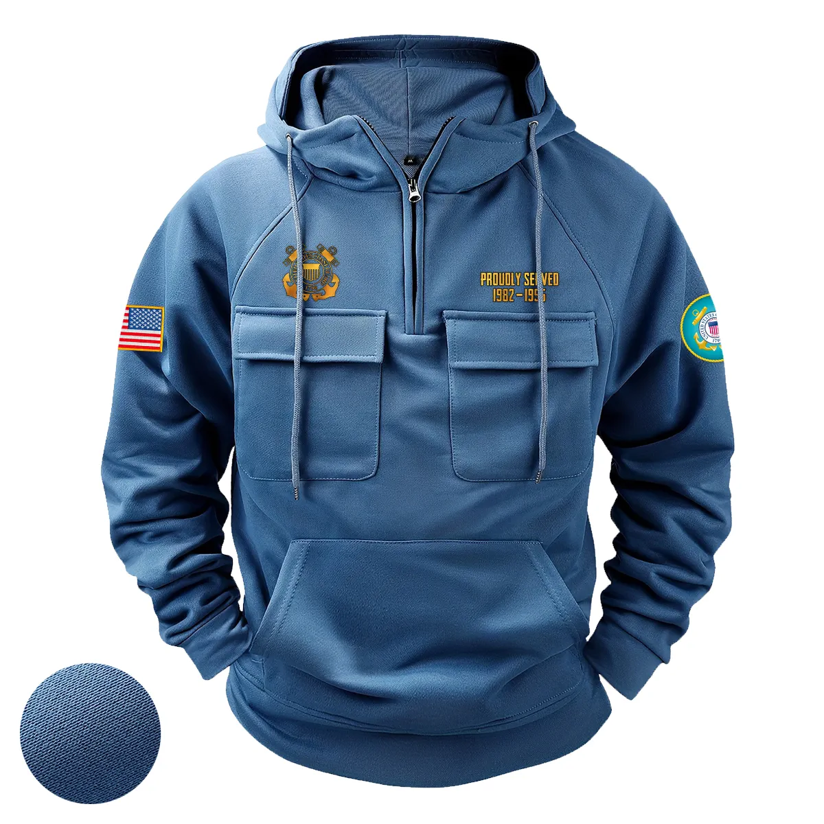 Proud U.S. Coast Guard Veterans Personalized U.S. Coast Guard Tactical Quarter Zip Hoodie American Valor Edition Steadfast Tribute Edition Blue Proud U.S. Coast Guard Veterans Personalized U.S. Coast Guard Tactical Quarter Zip Hoodie American Valor Edition Steadfast Tribute Edition Blue