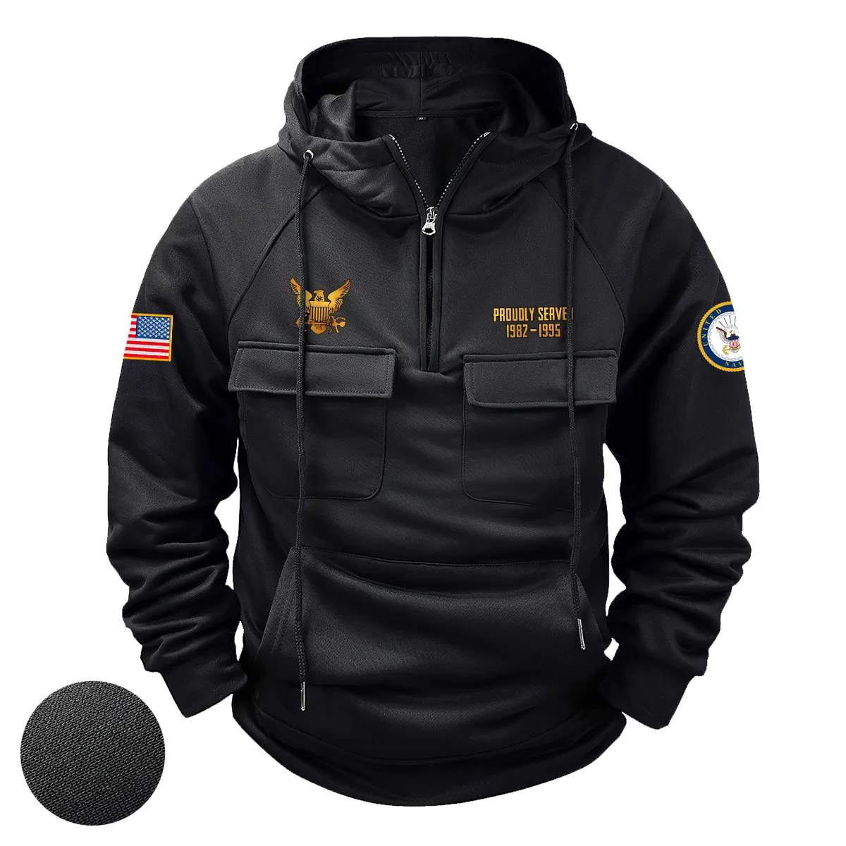 Proud U.S. Navy Veterans Personalized U.S. Navy Tactical Quarter Zip Hoodie American Valor Edition Patriotic Sacrifice Edition Black Proud U.S. Navy Veterans Personalized U.S. Navy Tactical Quarter Zip Hoodie American Valor Edition Patriotic Sacrifice Edition Black