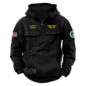 Iraq War Veterans Honorable Heritage Custom Iraq War Veteran U.S. Air Force Tactical Quarter Zip Hoodie Black
