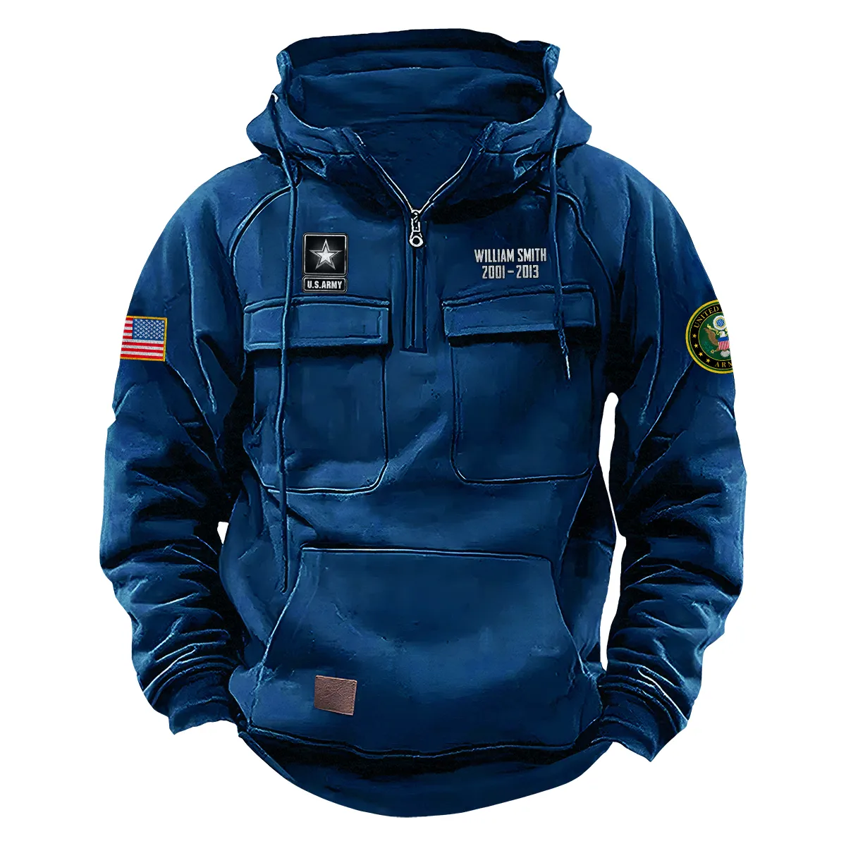 Personalized U.S. Army Tactical Quarter Zip Hoodie Service and Sacrifice Edition Celebrating Enduring Loyalty for U.S. Army Veterans Dark Blue Personalized U.S. Army Tactical Quarter Zip Hoodie Service and Sacrifice Edition Celebrating Enduring Loyalty for U.S. Army Veterans Dark Blue