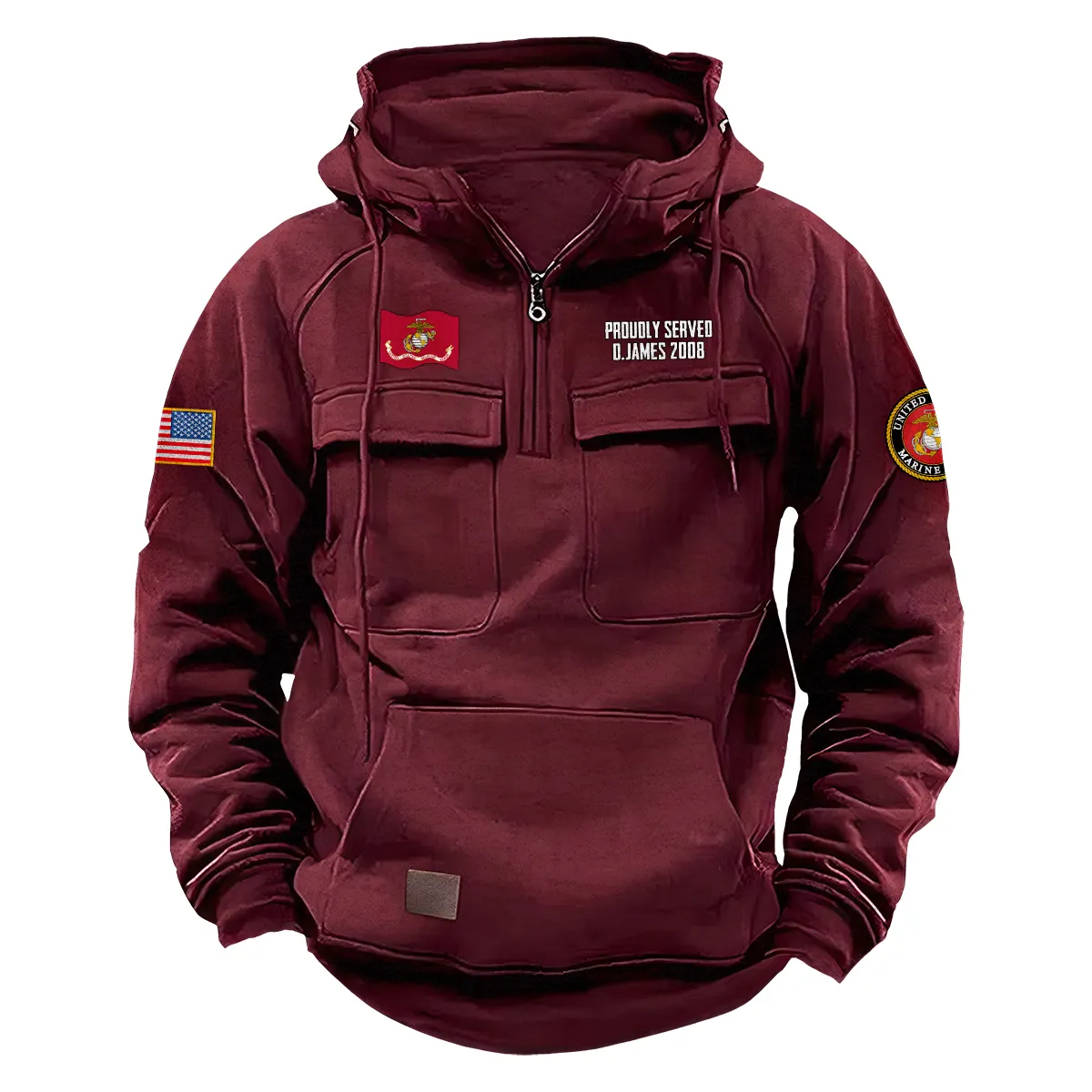 Brave Excellence Edition Personalized U.S. Marine Corps Tactical Quarter Zip Hoodie Proud Veteran Edition for U.S. Marine Corps Veterans Wine Red Brave Excellence Edition Personalized U.S. Marine Corps Tactical Quarter Zip Hoodie Proud Veteran Edition for U.S. Marine Corps Veterans Wine Red