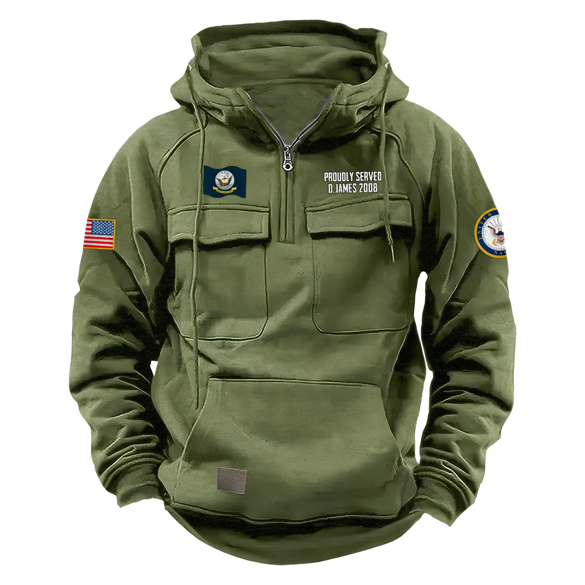 Personalized U.S. Navy Tactical Quarter Zip Hoodie Proud Veteran Edition Brave Fortitude Gift for U.S. Navy Veterans Army Green Personalized U.S. Navy Tactical Quarter Zip Hoodie Proud Veteran Edition Brave Fortitude Gift for U.S. Navy Veterans Army Green