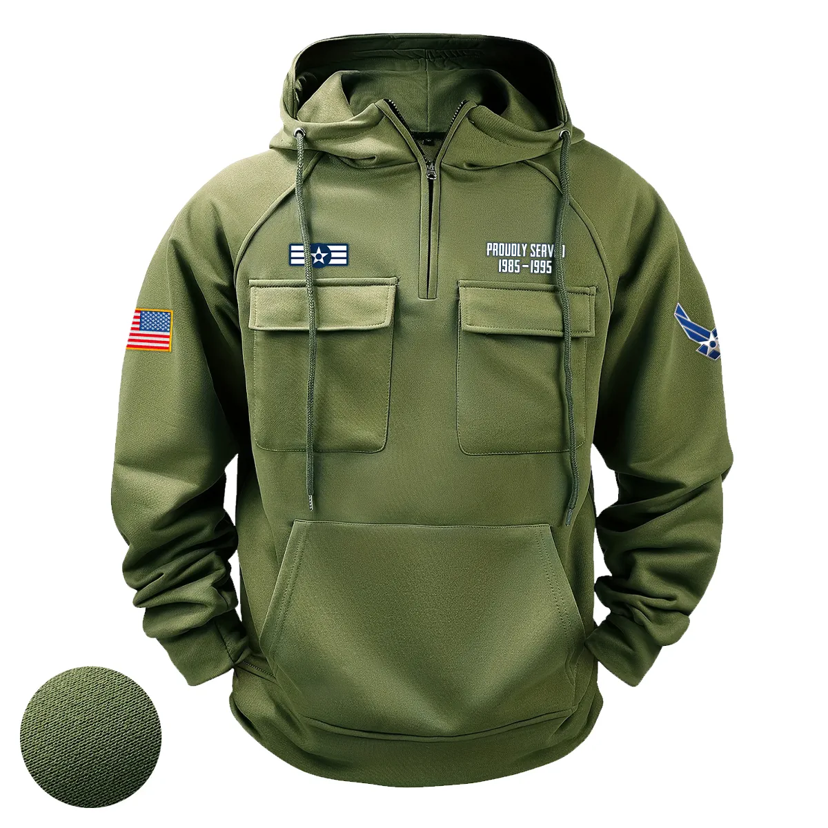 U.S. Air Force Veterans Unwavering Devotion Custom U.S. Air Force E4 1STC Tactical Quarter Zip Hoodie Army Green U.S. Air Force Veterans Unwavering Devotion Custom U.S. Air Force E4 1STC Tactical Quarter Zip Hoodie Army Green