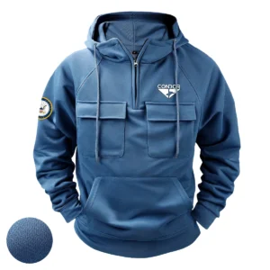 Proud Military Veterans Personalized Condor x U.S. Military Branch Tactical Quarter Zip Hoodie Grateful Brotherhood Edition Blue