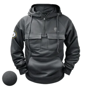 Military Veterans Grateful Spirit Custom Crye Precision x U.S. Military Branch Tactical Quarter Zip Hoodie Gray