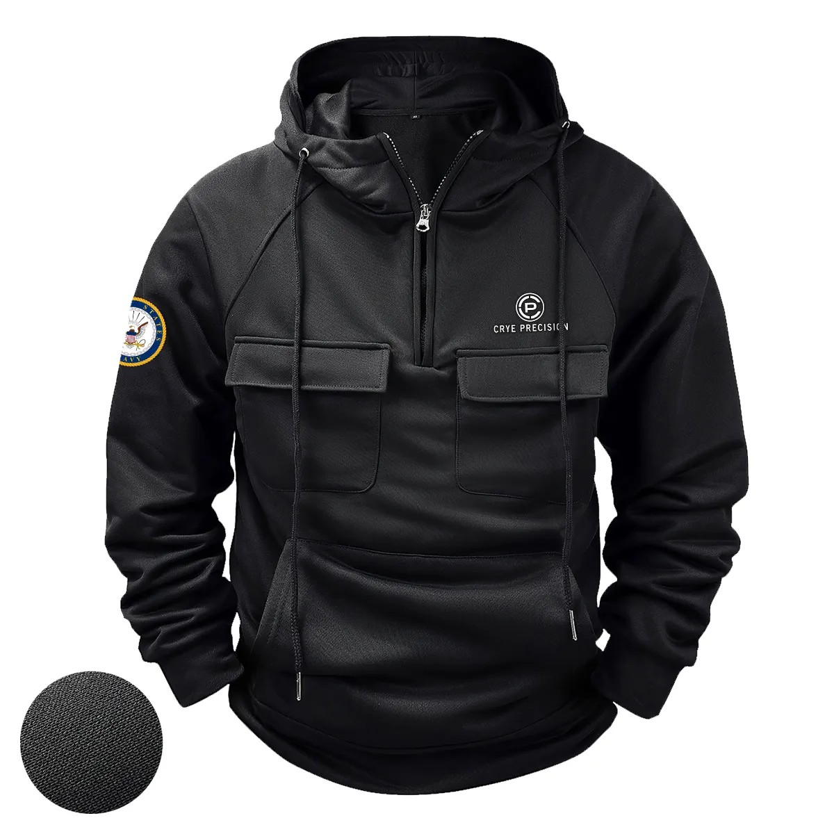 Personalized Crye Precision x U.S. Military Branch Tactical Quarter Zip Hoodie Celebrating Grateful Tribute for Military Veterans Black Personalized Crye Precision x U.S. Military Branch Tactical Quarter Zip Hoodie Celebrating Grateful Tribute for Military Veterans Black
