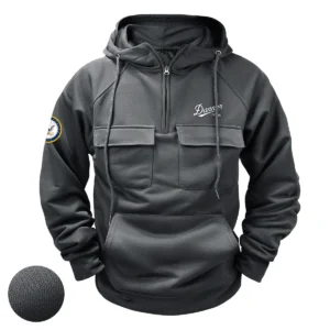 Grateful Loyalty Inspired Custom Danner x U.S. Military Branch Tactical Quarter Zip Hoodie for Military Veterans Gray