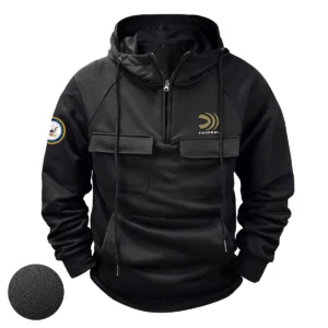 Timeless Freedom Edition Personalized Federal Premium Ammunition x U.S. Military Branch Tactical Quarter Zip Hoodie for Military Veterans Black