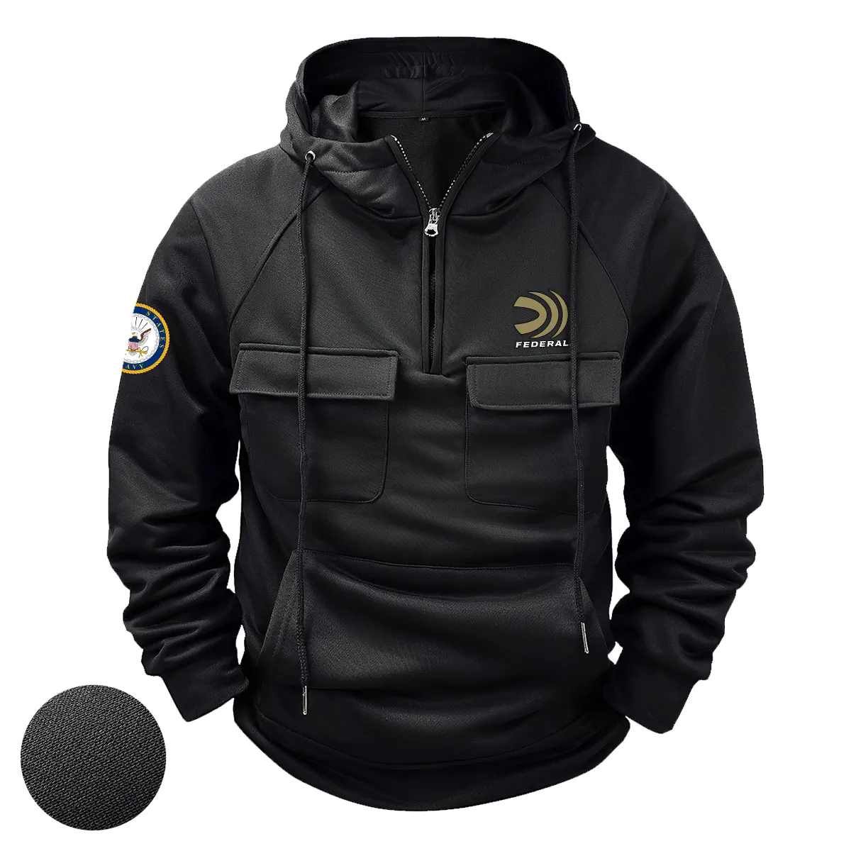 Timeless Freedom Edition Personalized Federal Premium Ammunition x U.S. Military Branch Tactical Quarter Zip Hoodie for Military Veterans Black Timeless Freedom Edition Personalized Federal Premium Ammunition x U.S. Military Branch Tactical Quarter Zip Hoodie for Military Veterans Black