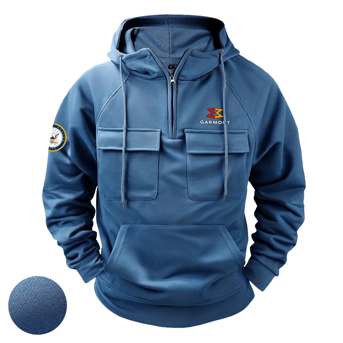 Garmont x U.S. Military Branch Tactical Quarter Zip Hoodie Personalized Gallant Service Tribute for Military Veterans Blue Garmont x U.S. Military Branch Tactical Quarter Zip Hoodie Personalized Gallant Service Tribute for Military Veterans Blue