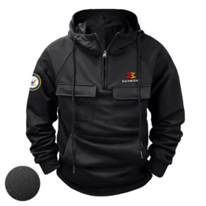 Gallant Legacy Edition Personalized Garmont x U.S. Military Branch Tactical Quarter Zip Hoodie for Military Veterans Black