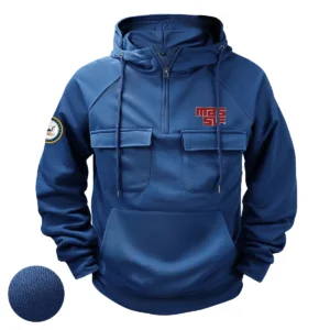 Military Veterans Devoted Legacy Custom Massif x U.S. Military Branch Tactical Quarter Zip Hoodie Dark Blue