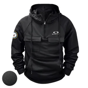 Military Veterans Devoted Excellence Custom Oakley x U.S. Military Branch Tactical Quarter Zip Hoodie Black