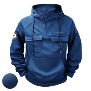 Legendary Service Edition Personalized Propper x U.S. Military Branch Tactical Quarter Zip Hoodie for Military Veterans Dark Blue