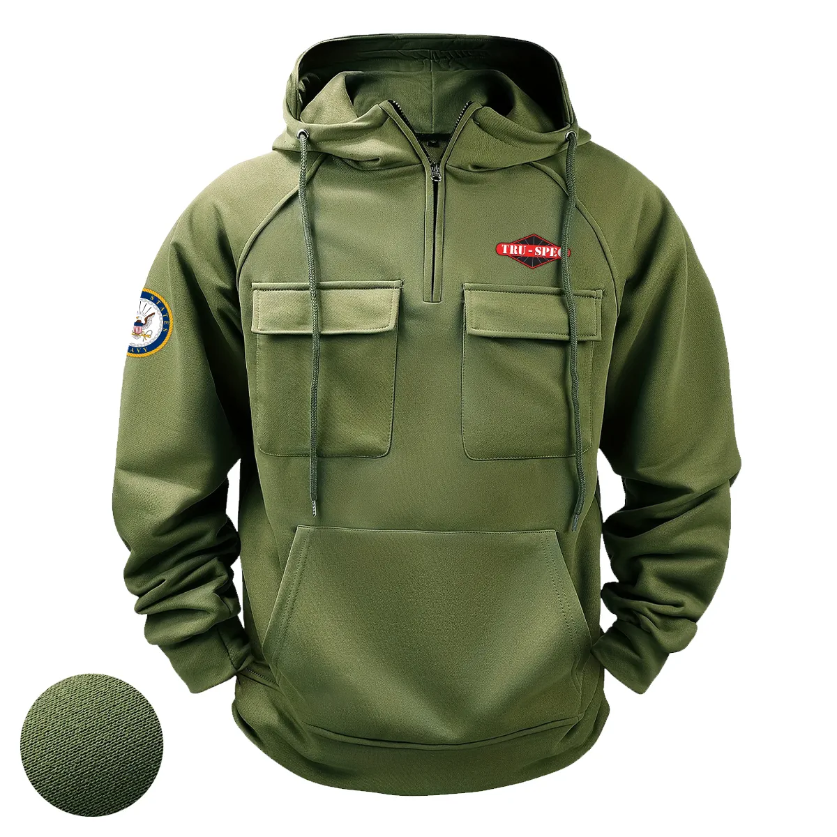 Vigilant Honor Edition Personalized TRU SPEC x U.S. Military Branch Tactical Quarter Zip Hoodie for Military Veterans Army Green Vigilant Honor Edition Personalized TRU SPEC x U.S. Military Branch Tactical Quarter Zip Hoodie for Military Veterans Army Green