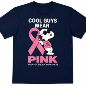 Cool Guys Wear Joe Cool Pink Breast Cancer Awareness Shirt