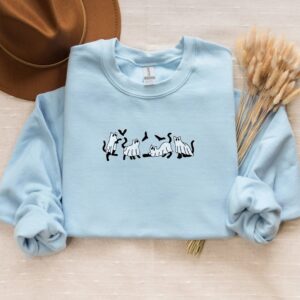 Embroidered Ghost Sweatshirt, Halloween Sweatshirt, Ghost with Black Cat Hoodie 4 6 f11de382 2147 4742 97e1 12a7d381075c.jpg