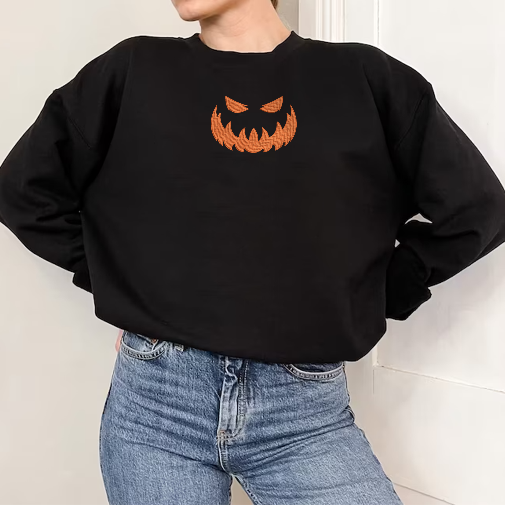 Jack O’Lantern Halloween Scary Sweatshirt, Hoodie Embroidered Jack O’Lantern Halloween Scary Sweatshirt, Hoodie Embroidered