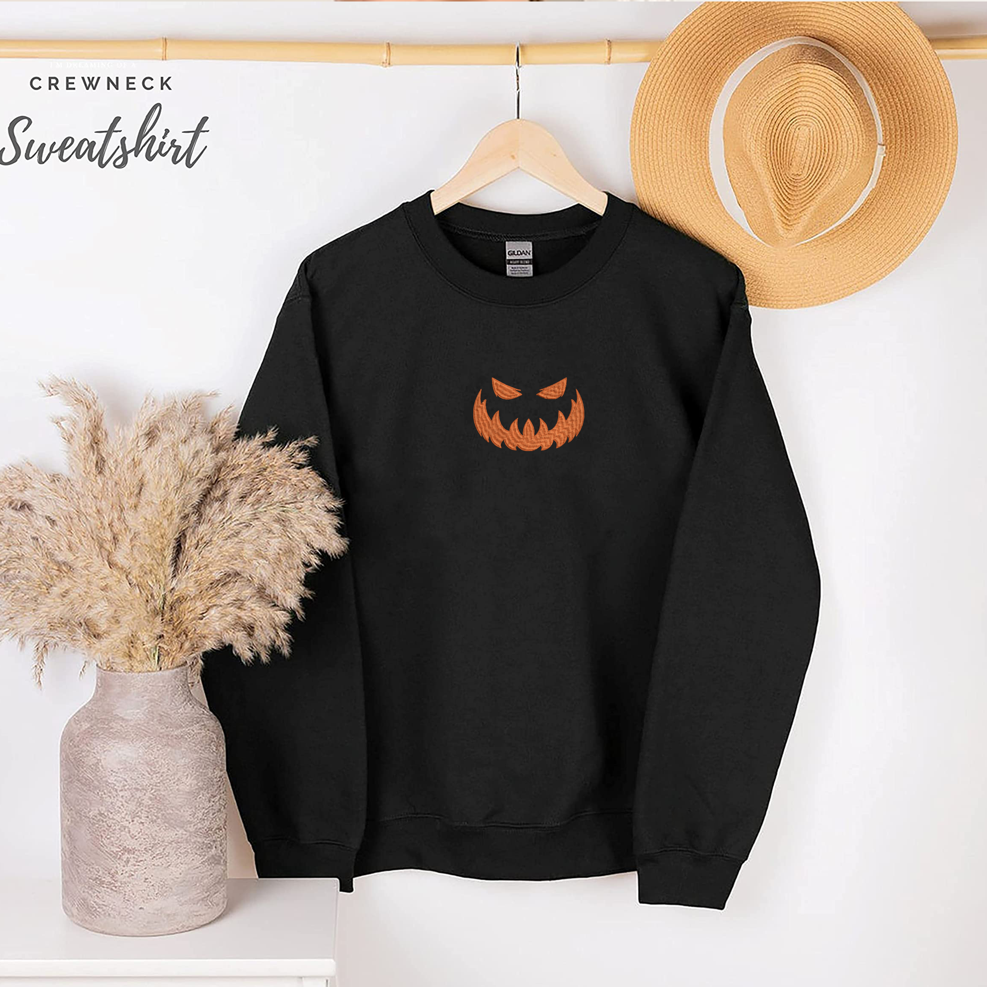 Jack O’Lantern Halloween Scary Sweatshirt, Hoodie Embroidered Jack O’Lantern Halloween Scary Sweatshirt, Hoodie Embroidered