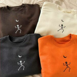 Dancing Skeleton Crewneck, Embroidered Halloween Sweatshirt, Hoodie 2 halloween skeleton sweatshirt 2 embroidered embroly.jpg