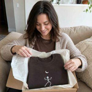 Dancing Skeleton Crewneck, Embroidered Halloween Sweatshirt, Hoodie 4 halloween skeleton sweatshirt 3 embroidered embroly.jpg