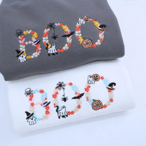 Dark Heather White Boo Sweatshirt 1.jpg