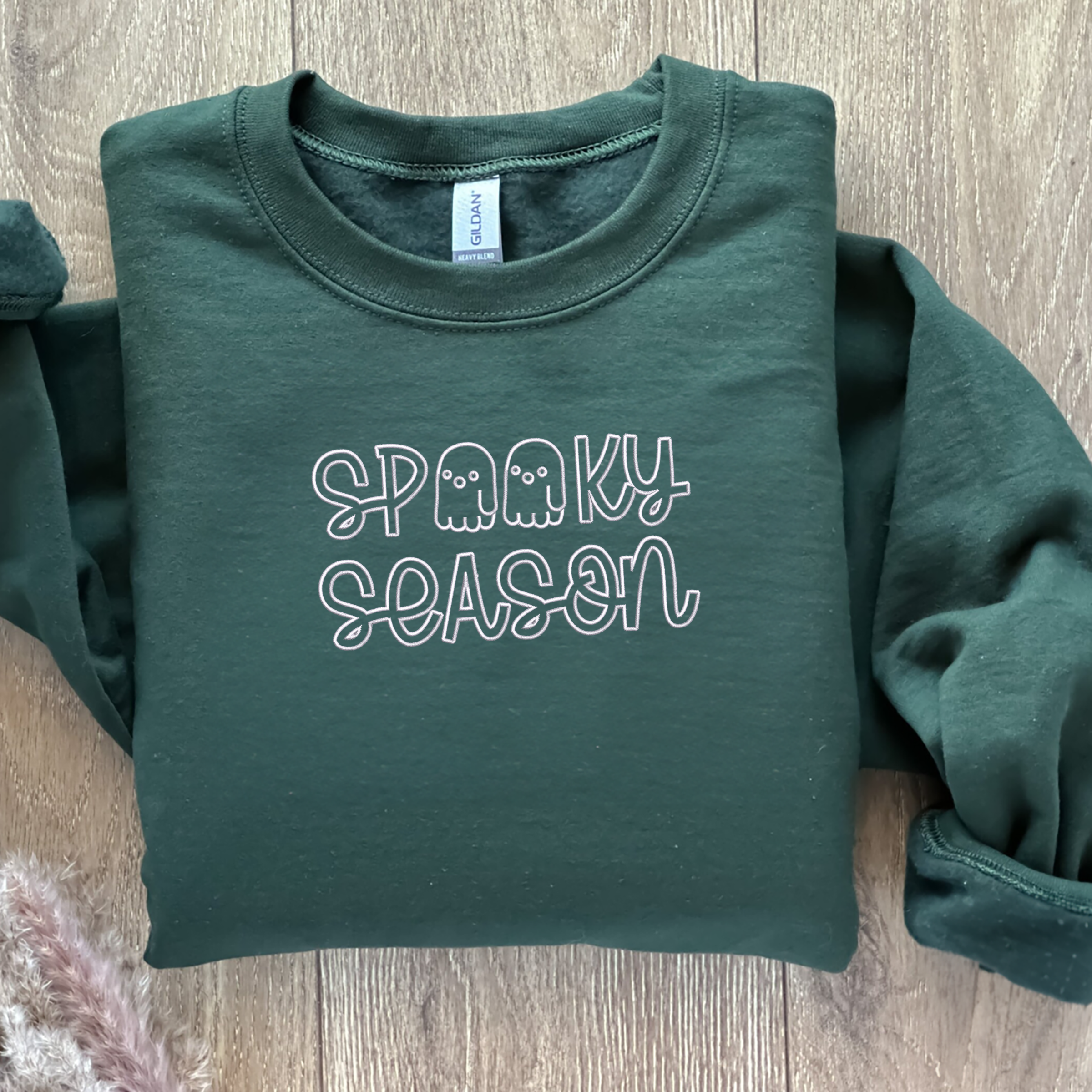 Spooky Season Crewneck Embroidered Halloween Sweatshirt, Hoodie Spooky Season Crewneck Embroidered Halloween Sweatshirt, Hoodie